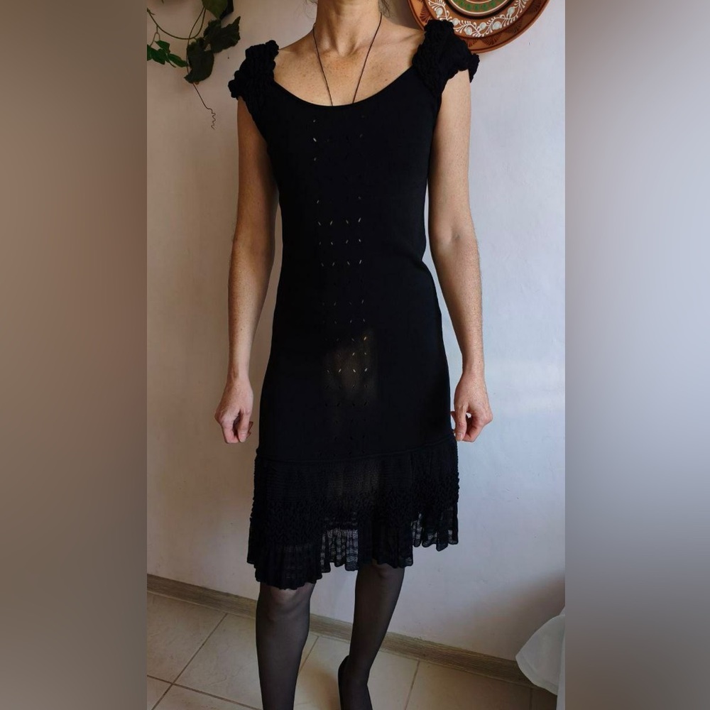 Roberto Cavalli Black Lace Detail Dress